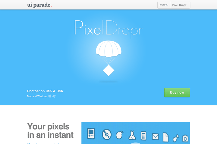 Pixel Dropr website preview